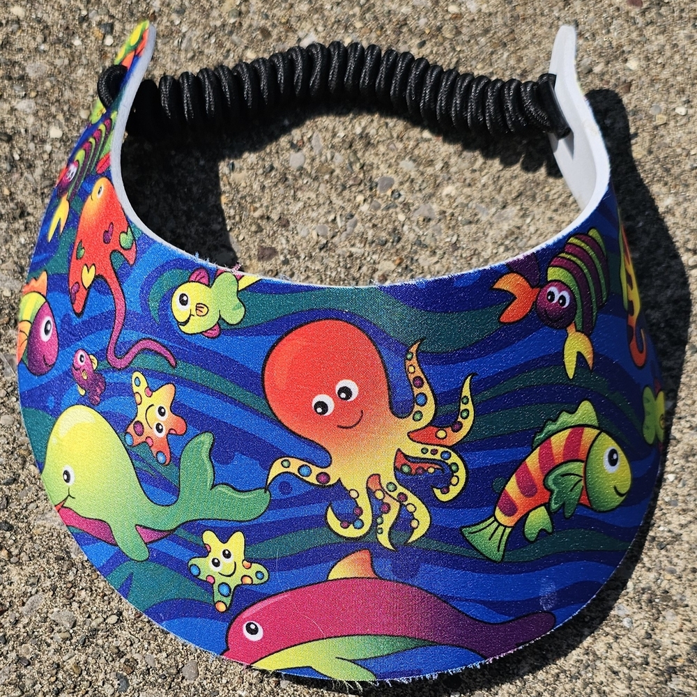 Kids OS Colorful Lightweight Marine Life Sun Visor Hat